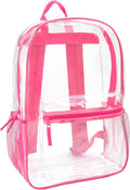 Trail maker Clear Backpack Heavy Duty with Padded Straps, Side Pockets for Kids, Boys, Girls, School, Stadium Approved Events