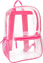 Trail maker Clear Backpack Heavy Duty with Padded Straps, Side Pockets for Kids, Boys, Girls, School, Stadium Approved Events