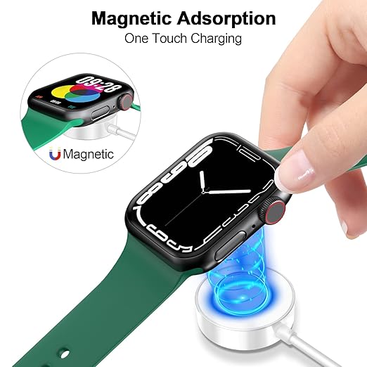 𝟐𝟎𝟐𝟔 𝐔𝐩𝐠𝐫𝐚𝐝𝐞𝐝 for Apple Watch Charger Magnetic Fast Charging Cable [Portable] Magnetic Wireless Charging Compatible with iWatch Series Ultra/9/8/7/6/SE/SE2/5/4/3/2-[1.6FT] White