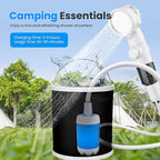 Ann Katy Portable Camping Shower Outdoor Camp Shower Pump,Upgrade Rechargeable Electric Shower Pump with Intelligent Digital Display Multiple Spray Modes for Camping, Hiking, Traveling,RV