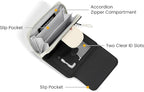 Sherpani Barcelona, Nylon Bifold Zipper Pocket Wallet for Women, Travel Bag, RFID Protection