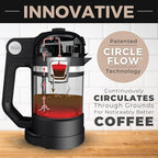 VINCI Micro Café Smallest Single-Serve Glass Coffee Brewer | Compatible with K-Cups, Pods & Ground Coffee | Enclosed & Circle Flow Brewing for Hotter, Richer Flavor | Brews 4oz to 20oz (Black)