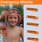 Amzonly Emergency Whistle, 120db Safety Whistle Survival Shrill Loud for Camping Hiking Hunting Boating Fishing Life Vest Jacket Rescue Signaling Kids Lifeguard 5 Pack
