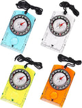 Multifunctional Waterproof Orienteering Compass Mini Portable Survival Compass for Map Reading, Hiking, Camping, Backpacking, Perfect Outdoor Scout Gifts for Kids, Orange
