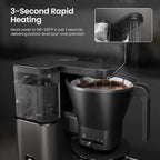 Kismile SCA-Certified 8 Cup Drip Coffee Maker, Pour Over Coffee Machine with 3s Instant Heat 197–205℉, Adjustable Flow Control, Removable Water Tank, Deep Cold Brew & 40 Min Keep Warm (Light Grey)