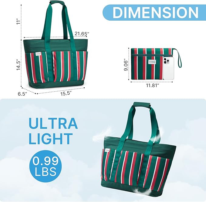 G4Free Beach Bag,Waterproof Beach Tote Pool Bags for Women,Compatible with Cup,Foldable for Weekender Travel