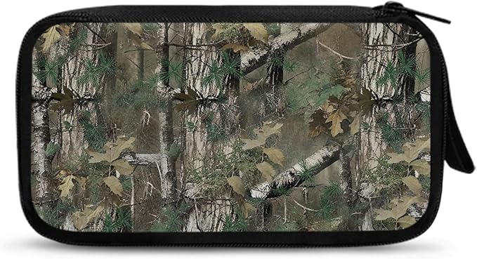 Forest Camo Print Electronics Organizer Travel Case Cord Cable Charger Organizer Bag Travel Accessories Essentials for Women Men Tech Pouch for Phone Power Bank SD Card USB