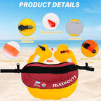 Automatic Inflatable Belt Pack Water Sports Jacket Waist Belt PFD for SUP Paddleboarding Fishing Boating Kayaking（fit 80-330 lbs） (Red)