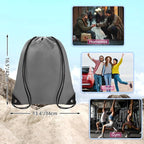 Grneric Drawstring Bags 28 PCS Drawstring Backpack Bulk String Backpack Cinch Bag Sackpack for Men Women Gym (Grey)