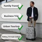 Luggage Sets 4 Piece Leopard Print, ABS+PC Hardside Suitcase Set with 360° Silent Spinner Wheels, TSA Lock, Lightweight Rolling Travel Luggage with Adjustable Handle, 14/20/24/28 Inch (Leopard White)