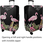 WUJIAONIAO Travel Luggage Cover Baggage Suitcase Cover Protector Skins 18-32 Inch (Flamingo A23, S (for 18-20 inch luggage))