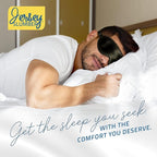 Jersey Slumber 100% Silk Sleep Mask for Women Men Side Sleeper - Light Blocking Eye Mask for Sleeping, Zero Pressure Soft Blindfold, Adjustable Strap, Silk Eye Cover for Travel Nap - Black