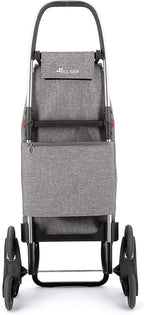 ROLSER I-Max Tweed 6 Wheel Stair Climber Foldable Shopping Trolley - Gray