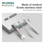MR.GREEN Portable Manicure Sets Pedicure kits Stainless Steel Nail Clippers Tool Travel Grooming Case Nail Scissors Gift Box (Mr-6101)
