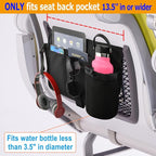 Cosmos Airplane Seatback Organizer Flight Travel Essentials Seat Back Storage Bag Airline Seat Hanging Pockets for Tablet, Magazines, Phone and Water Bottle | Keep Personal Items Clean & Organized