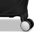Samsonite 2-PC Soft-Sided 21/29” (Carry-On & Large Checked), Lightweight Expandable Element Luggage Set with 2 Front & 1 Side Pocket, Four Spinner Wheels, Adjustable Handle, Durable- Black