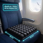 Inflatable Travel Seat Cushion for Airplane & Office – Airplane Seat Cushion for Long Flights, Portable Seat Pad for Plane Travel, Tailbone & Lower Back Pressure Relief