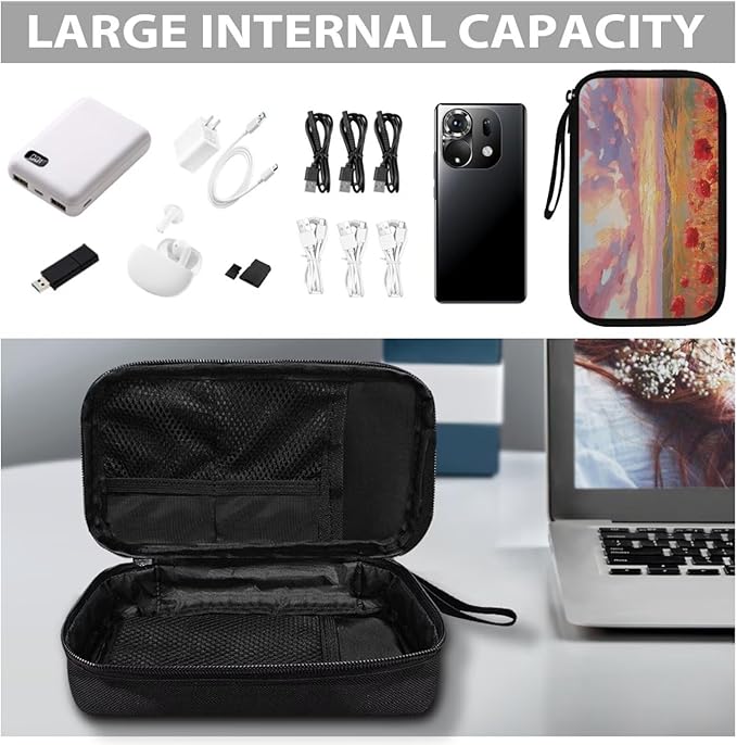 Grassland Electronic Organizer Cord Organizer Travel Pouch Electronic Accessories Carry Case Large Travel Cable Organizer Bag for SD Card Phone Power Bank