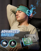 Perytong Sleep Headphones Wireless, Bluetooth Sports Headband Headphones with Ultra-Thin HD Stereo Speakers Perfect for Sleeping,Workout,Jogging,Yoga,Insomnia, Air Travel, Meditation (Green)