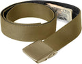 Travel Security Money Belt with Hidden Money Pocket - Cashsafe Anti-Theft Wallet Unisex Nickel free Nylon Belt by JASGOOD