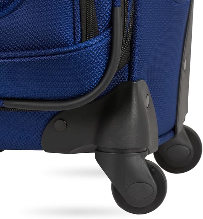 SWISSGEAR Sion Softside Expandable Spinner Luggage Durable Lightweight Travel Suitcase, Blue, 2-Piece Set (21/29)