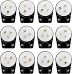 (2Pack) Nema 5-15P Plug, Plugrand 15A 125V Right Angle AC Plug, Nema 5-15P DIY 90 Degree Plugs, 3-Prong Rewirable Plugs, 3 Prong Household Right Angle AC Connector, ETL Verified