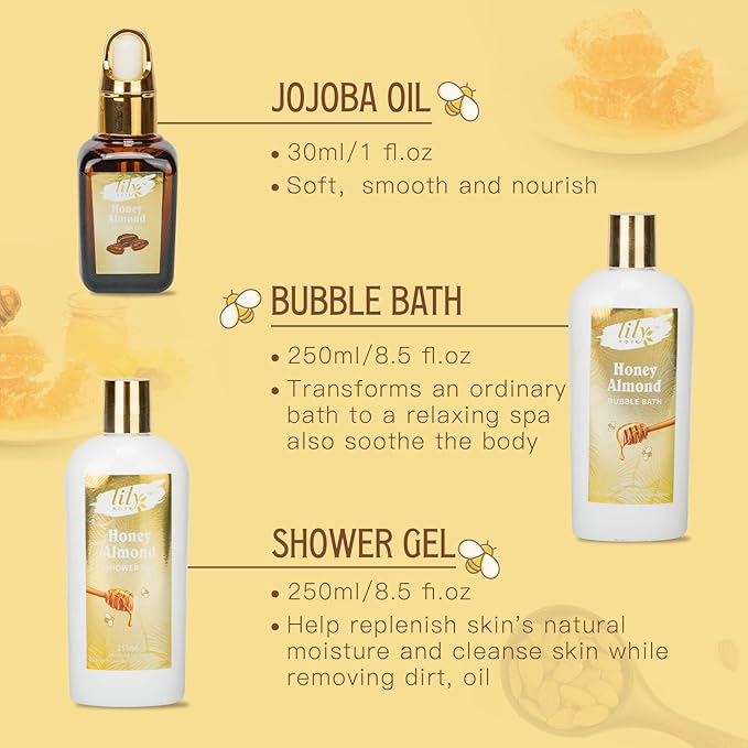 Mothers Day Gift for Mom, Gifts for Women - 7-Piece Spa Gift Set, Bath and Body Gift Set, Spa Kit | Gifts for Valentines, Fathers Day, Birthday, Christmas Gift, Holiday Present for Women
