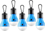FLY2SKY Tent Lamp Portable LED Tent Lights Blue 5 Packs Hook Hurricane Emergency Lights LED Camping Lights Bulb Camping Tent Lanterns Camping Equipment for Camping Hiking Backpacking Fishing Outage
