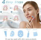 Fxtiaa Led-Face-Wand，7 in 1 LED Light Therapy Facial Red & Blue Rejuvenation Tool