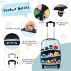 Goplus 2PC Kids Luggage, 12" & 16" Kids Carry On Luggage Set with 4 Spinner Wheels, Lightweight Rolling Spinner Suitcase for Children Toddlers Boys and Girls Travel