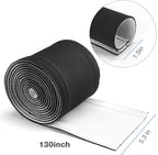 JOTO 2 Pack Cable Management Sleeve, 130" Cord Organizer System with Hook&Loop for TV Computer Office Home Entertainment, Flexible Cable Sleeve Wrap Cover Wire Hider System -Black, 2 Large