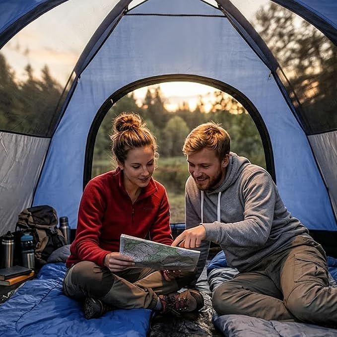 Tents for Camping 2-3 Person Tent – Camping Tent with Rainfly Waterproof 2500MM, Easy Setup in 5 Mins, Ourtdoor Dome Tents Lightweight Backpacking Tent for Couples, Small Families, Festivals, Backyard