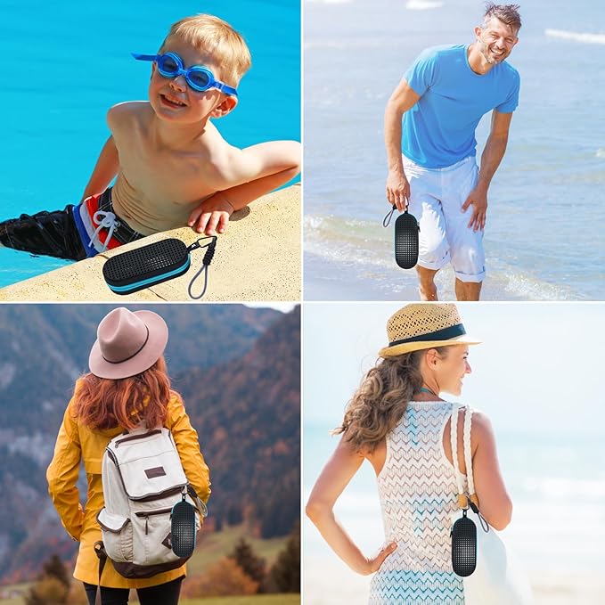 Swim Goggle Case For Swimming Goggles, Swimmer Gifts for Kids Teens Adults, Silicone Cases with Drain Hole