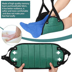 Yerliker Airplane Foot Hammock(Memory Foam) with Earplugs and Eye Mask Travel Necessities Adjustable Airplane Desk Foot Rest for Long Trip Pain and Swelling Relief(Green)