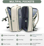 coofay Expandable Travel Backpack For Women Men Airline Approved Personal Item Backpack For Airlines Carry On Backpack Flight Approved Waterproof Backpack For Traveling On Airplane Travel Bag