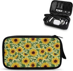 Sunflowers Electronic Organizer Portable Cable Organizer Bag Electronics Organizer Travel Case fits Phone Power Bank SD Card Tech Accessory Large Storage Bag