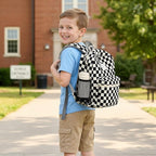 STEAMEDBUN Corduroy Kids Backpack for Boys Girls 3-8, Boys Backpack for Elementary Kindergarten - Checkered