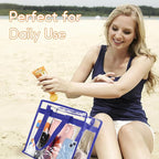 Hoiny Clear Bag for Stadium Events Approved, 12x6x12 Large Transparent Tote Bag with Zipper for Gym Concert Sports Festivals