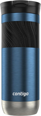 Contigo Byron 2.0 Stainless Steel Travel Mug with Snapseal Lid and Grip 20oz, Blueberry, Great for hot and cold beverages
