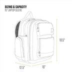 Carhartt 28L Dual-Compartment Backpack, Durable Pack with Laptop Sleeve and Duravax Abrasion Resistant Base, Navy
