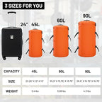 MIER Large Duffle Backpack Sports Gym Bag with Shoe Compartment, Heavy Duty and Water Resistant, Orange, 45L