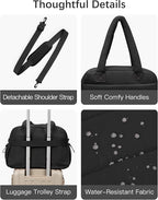 oscaurt Gym Bag for Women Lightweight Duffle Bag for Travel with Toiletry Pouch Water Resistant Carry On Weekender Overnight Duffel