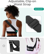 BAGSMART Fanny Packs for Women Men, Roomy Belt Bag with Adjustable Strap, Fashion Waist Packs for Running Traveling Hiking, Black