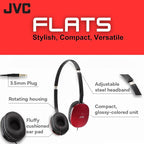 JVC Flats On-Ear Wired Headphones - Flat Foldable Design - 30mm Driver for Powerful Sound - Soft Ear-Pads for Comfort – Steel Headband - Lightweight & Portable - PC/Laptop/Gaming - 3.5mm Slim Plug