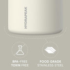 Hydrapeak 25oz Stainless Steel Vacuum Insulated Food Jar for Hot Food and Cold Food, Wide Mouth Leak-Proof Soup Jar for Adults, 10 Hours Hot and 16 Hours Cold (Ivory)