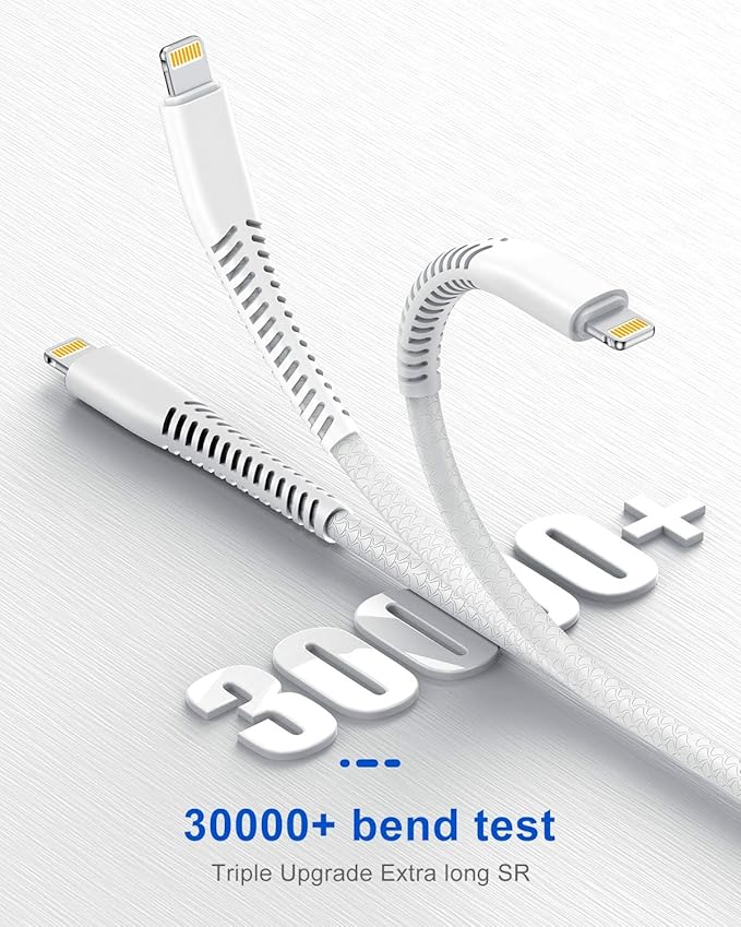 [ Apple MFi Certified ] iPhone Charger 6ft, Long Lightning to USB Cable 6 Feet, Fast Apple Charging Cable Cord 6 Foot for iPhone 14 Pro Max/13 Pro Max/12 Mini/11 Pro/11/XS/XR/8/7/6s/iPad,Air