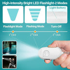 Hion Personal Safety Alarm for Women, 2 Pack Rechargeable 130dB Self Defense Alarm Keychain with LED Flashlight, Emergency Safe Sound Security for Children Elderly College Girls, Black+White