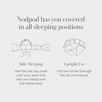 Nodpod Mineralized Silk Gentle Pressure Sleep Mask - Strap-Free, Light-Blocking Design for Sleep, Travel & Relaxation - Weighted Eye Pillow, Machine Washable (Pearl)