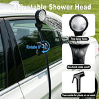 Rechargeable Camping Shower with Heater,1600W Water Heater,6000mAh Shower Pump with LED Display Foldable Bucket Outdoor
