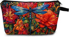 Dragonfly Makeup Bag Travel Portable Cosmetic Pouch Toiletry Organizer Storage Bag Zipper Pouch For Women Organizer Toiletries Bag for Travel